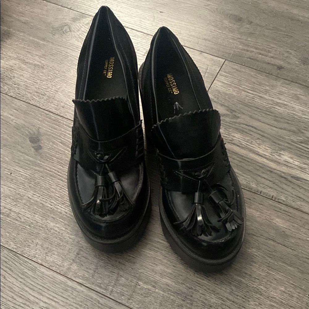 Mossimo Supply Co Black Patent Leather Loafers